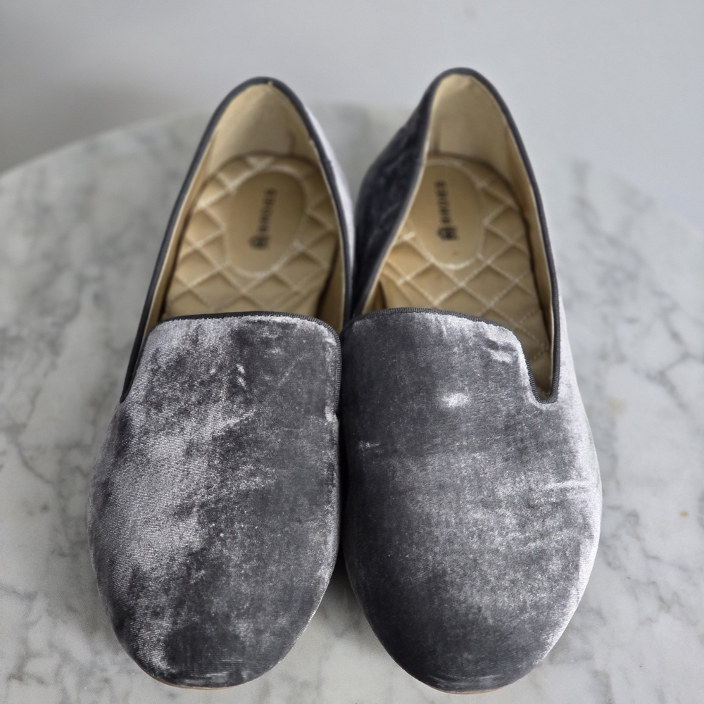 Birdies Powder blue ladies smoking loafer